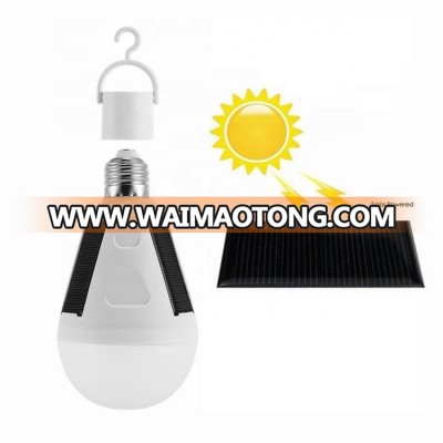 Ip65 Solar Portable Outdoor Emergency Led Rechargeable Bulb With Built-in Battery Solar Garden Bulb